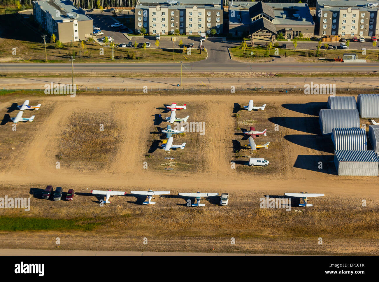 Planes,Fort Mcmurray,alberta airport Stock Photo