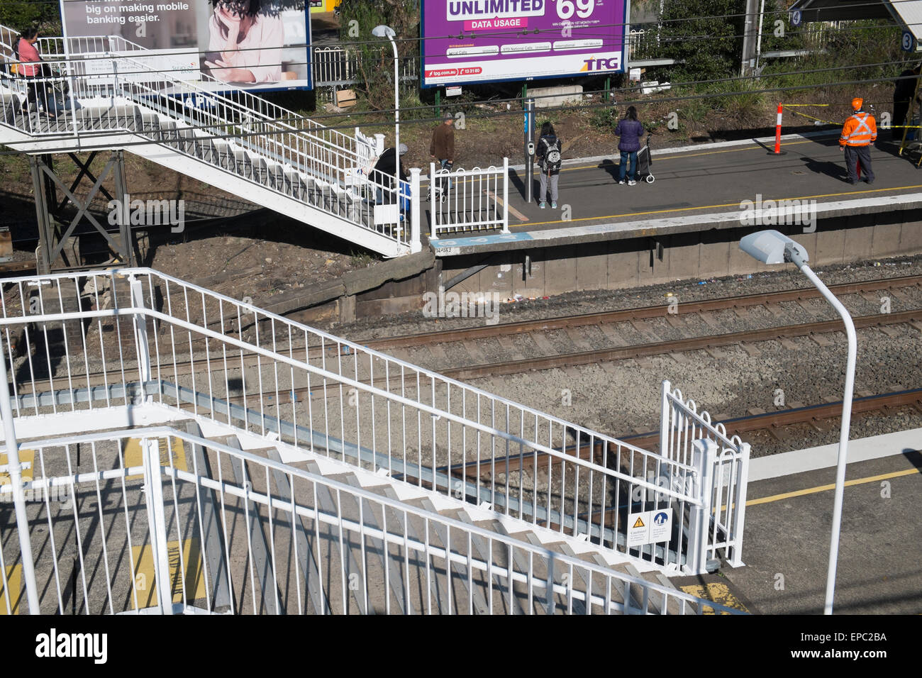 Flemington railway station adjacent to sydney markets, in western