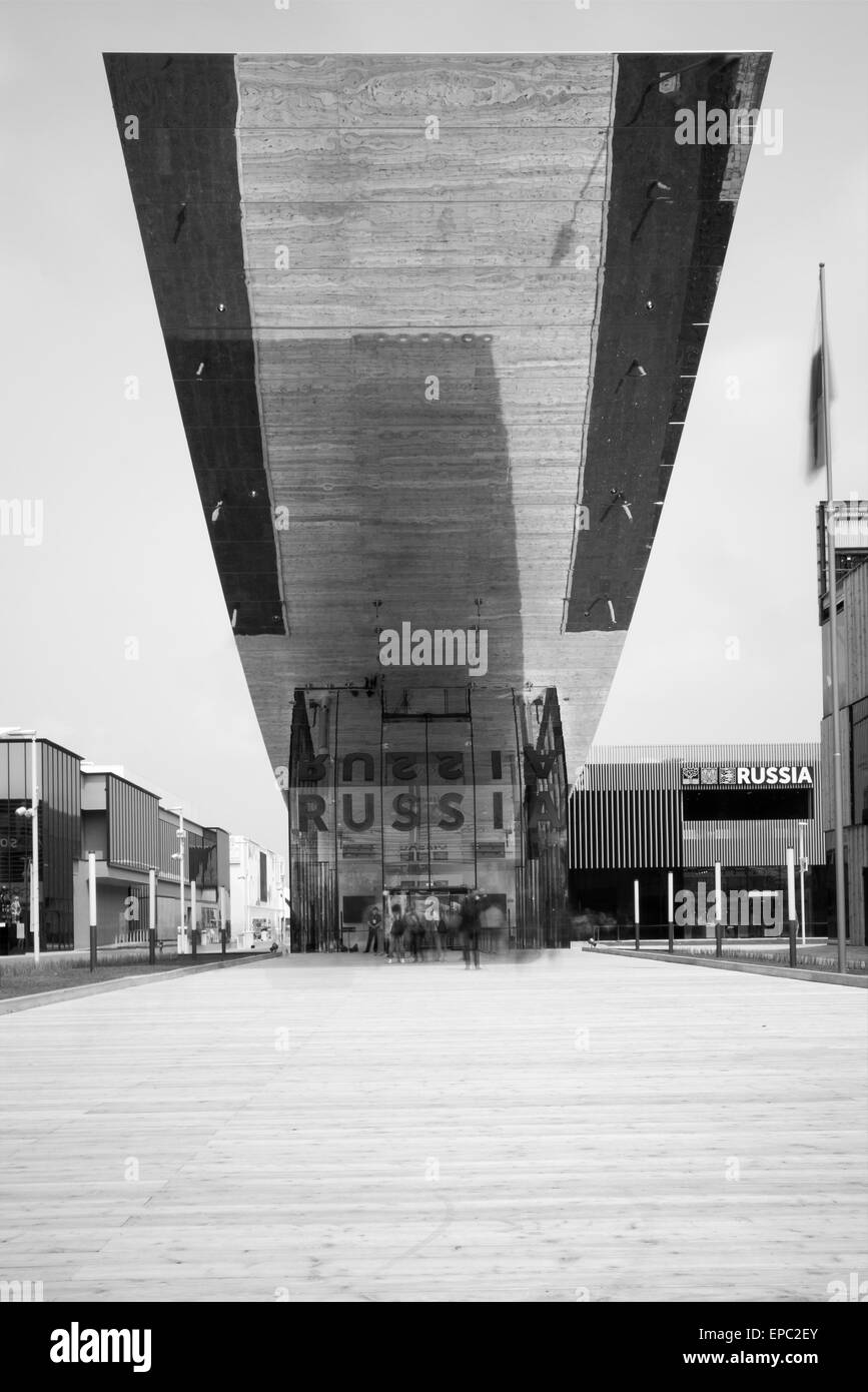 Milan, Italy, 5th May 2015. The Russian pavilion at Expo 2015 Stock ...