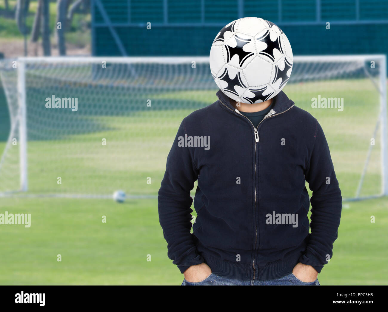 Soccer player heads ball on hi-res stock photography and images