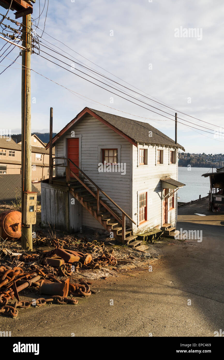 Wooden office building at Dollarton Ship Yard, North Vancouver, British