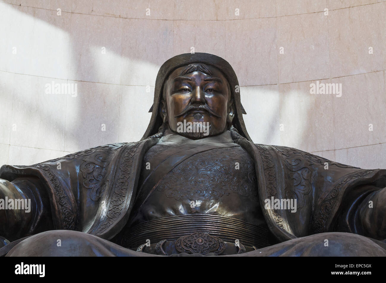 Monument to Genghis Khan at the Government Palace, Ulaanbaatar (Ulan Bator), Mongolia Stock Photo