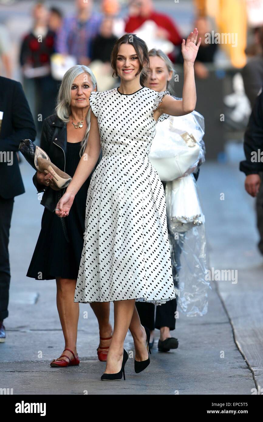 Keira Knightley seen arriving for a taping of Jimmy Kimmel Live.  Featuring: Keira Knightley,Sharman Macdonald Where: Los Angeles, California, United States When: 10 Nov 2014 Credit: Michael Wright/WENN.com Stock Photo