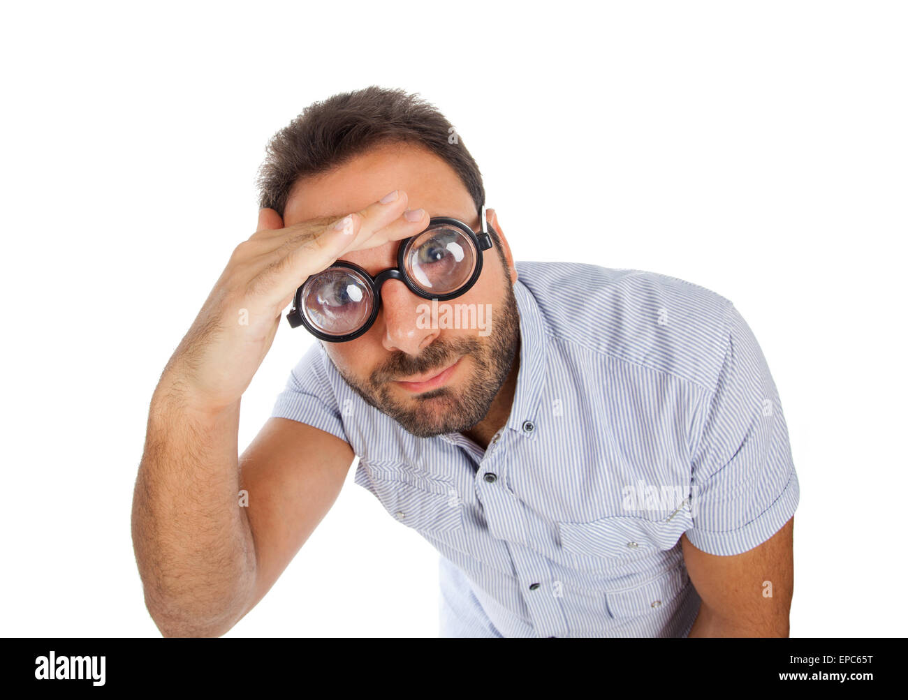 Guys wearing thick glasses deals