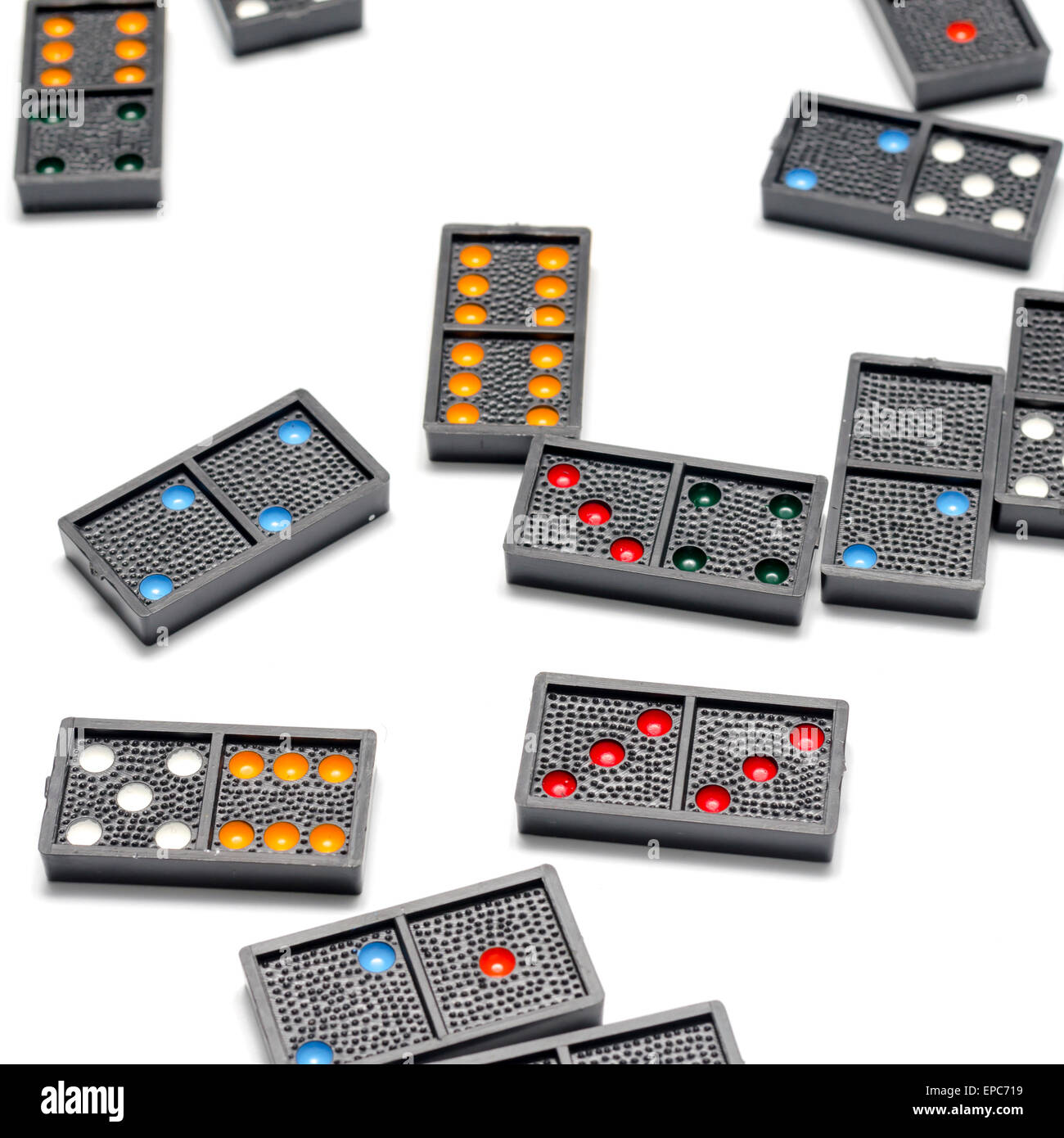 dominoes on a white background Stock Photo - Alamy