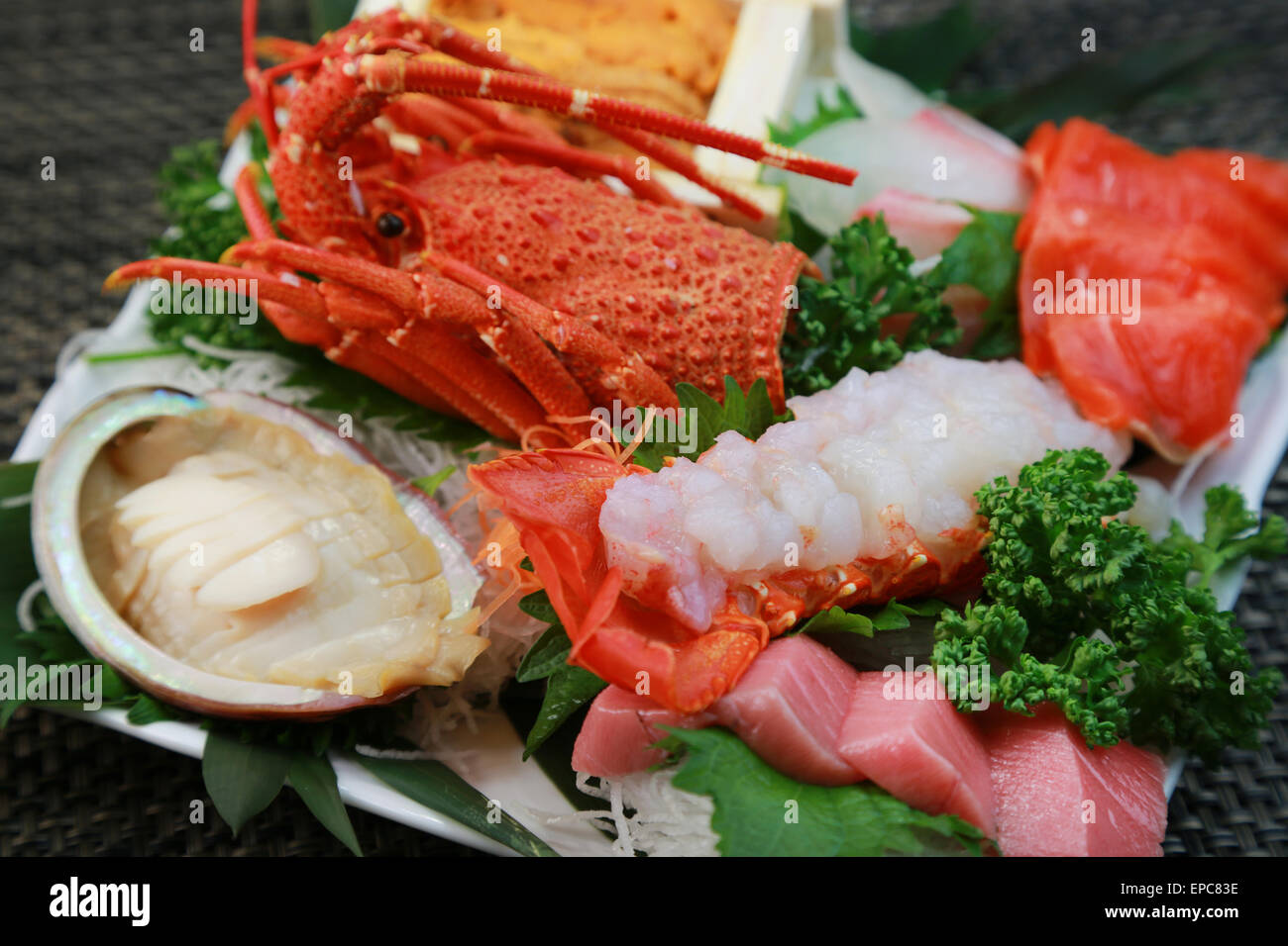 Assorted Sashimi Stock Photo