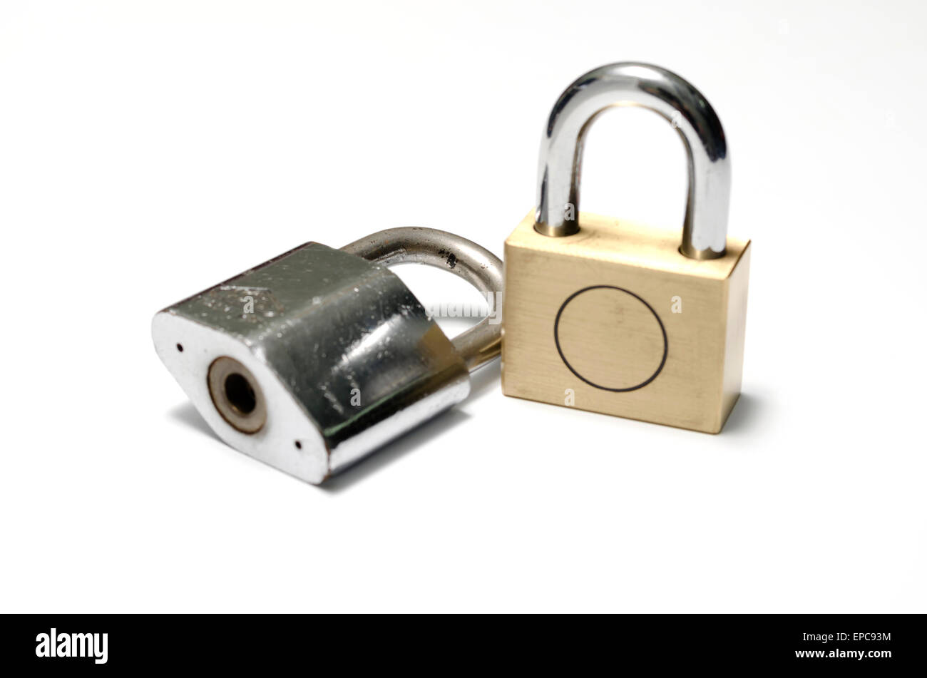 padlock on a white background Stock Photo - Alamy