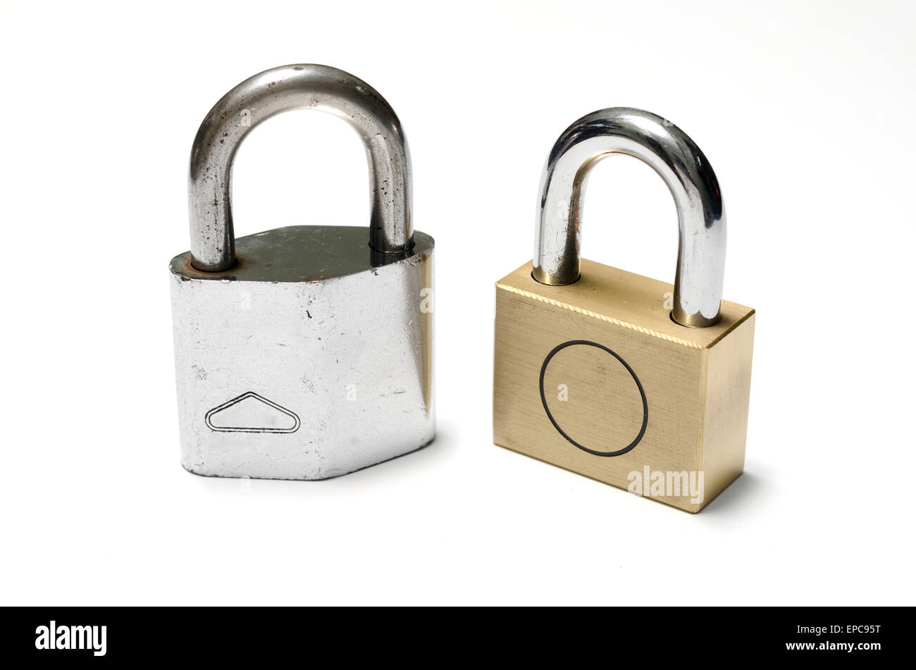 padlock on a white background Stock Photo - Alamy