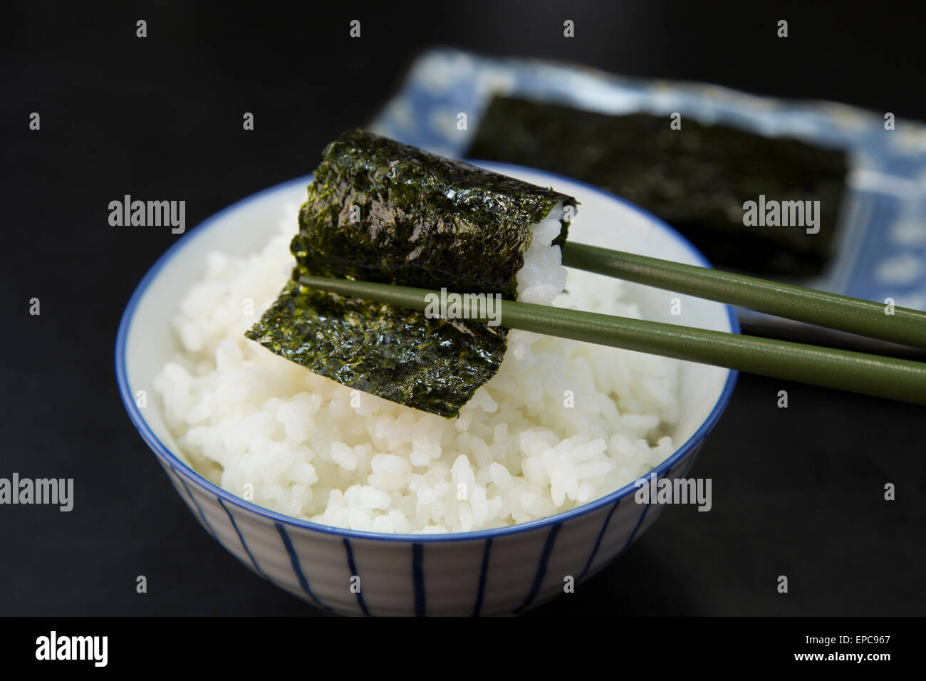 Nori with rice Stock Photo