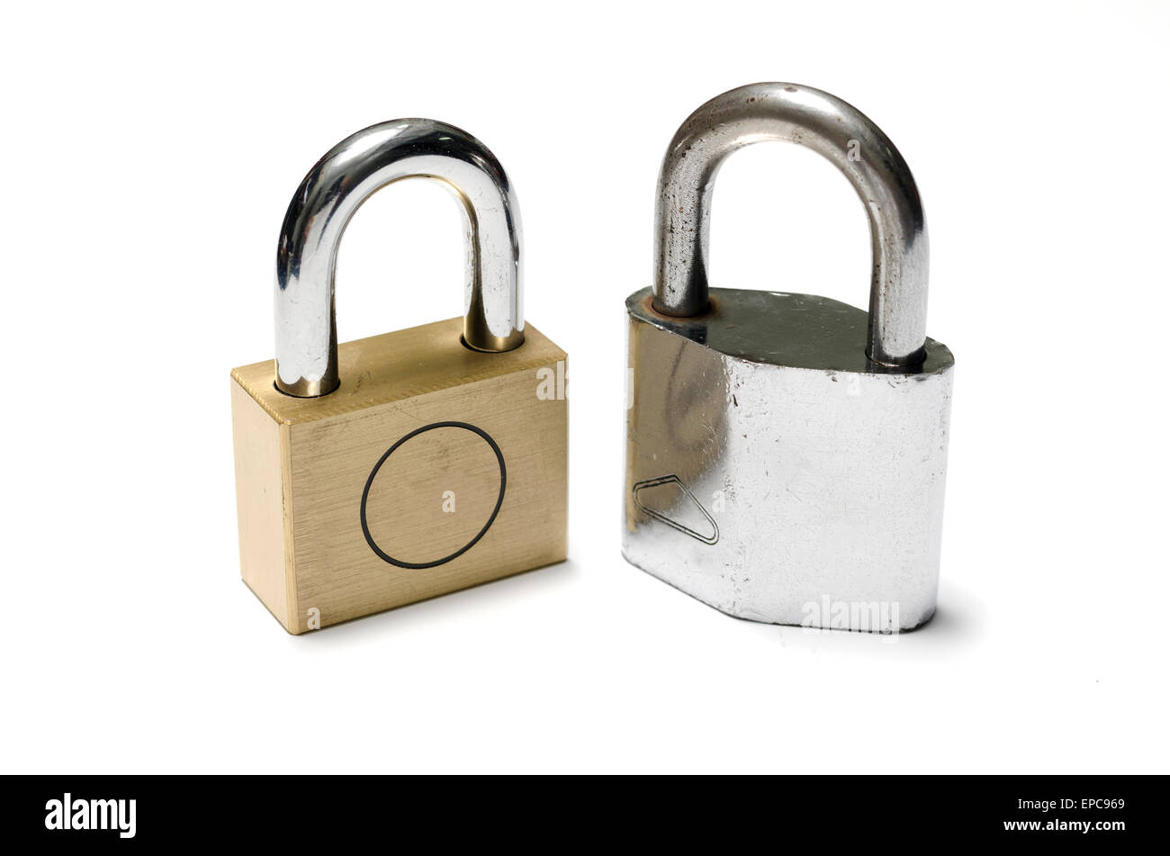 padlock on a white background Stock Photo - Alamy