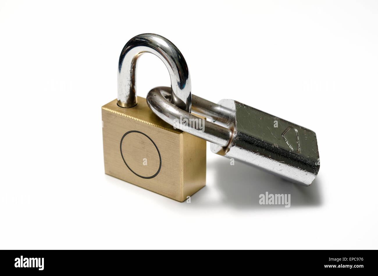 padlock on a white background Stock Photo - Alamy