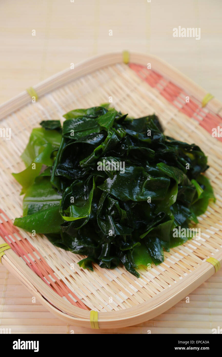 Wakame seaweed Stock Photo