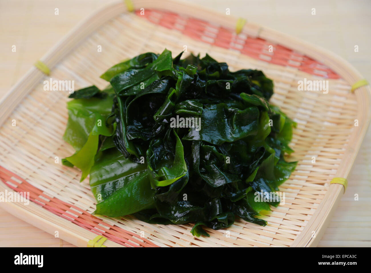 Wakame seaweed Stock Photo