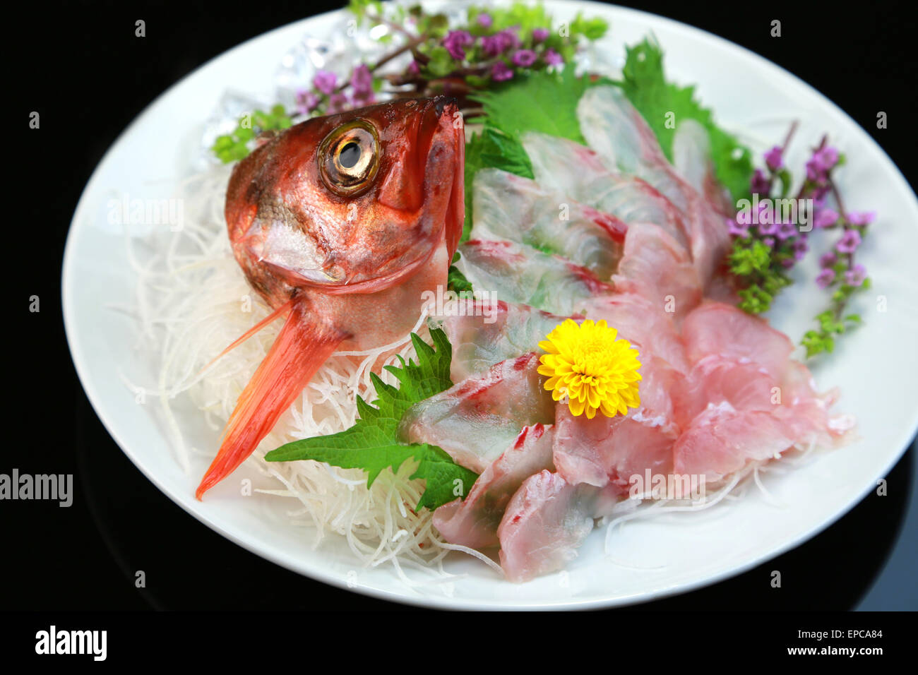 Sashimi of Japanese rockfish Stock Photo Alamy