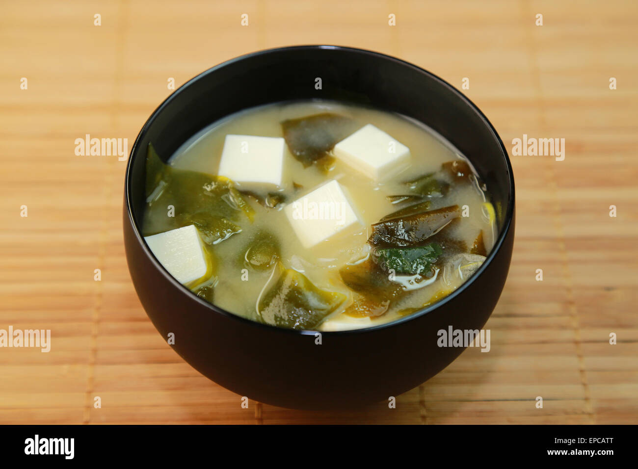 Miso soup with seaweed Stock Photo Alamy