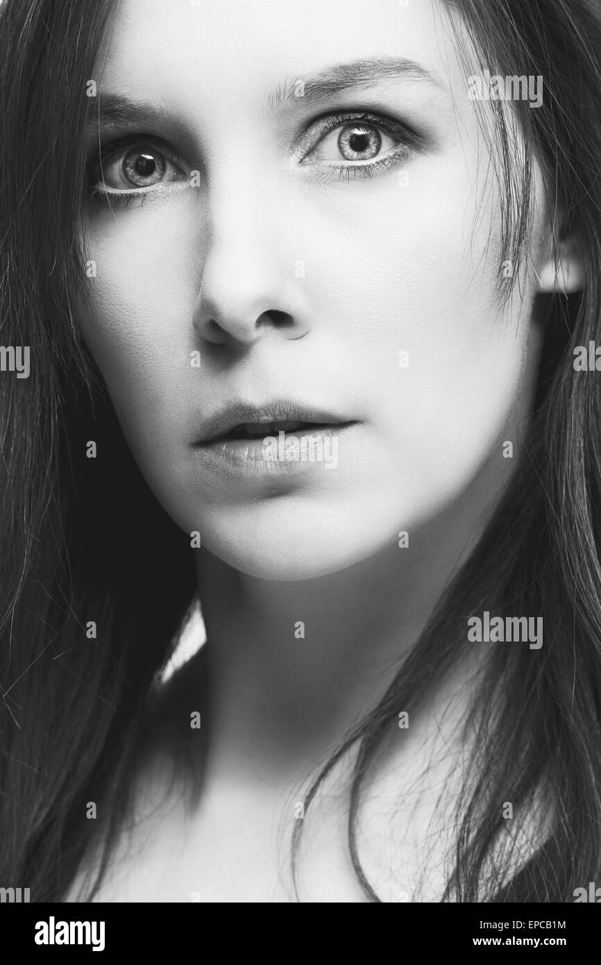 Lovely woman face close up hi-res stock photography and images - Alamy