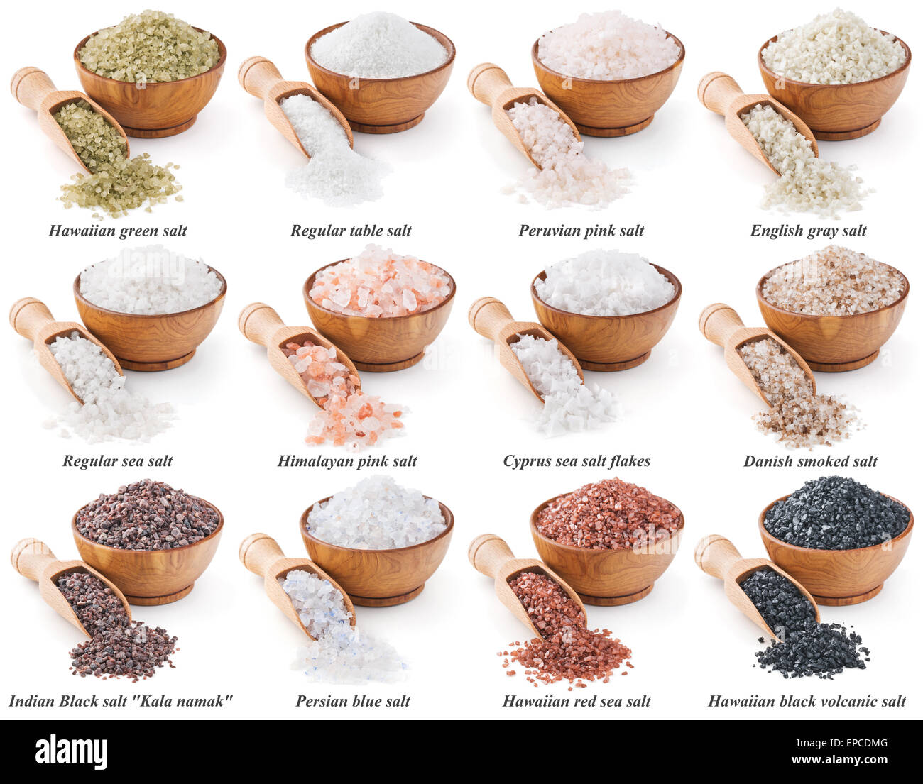 Types of salt hi-res stock photography and images - Alamy