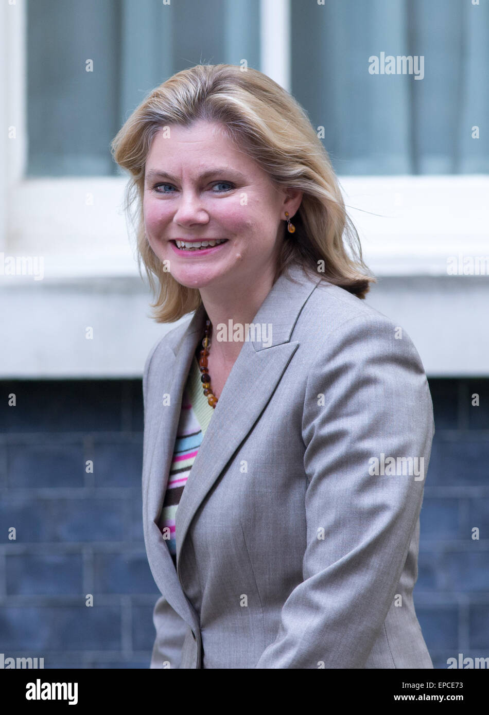 Justine Greening,Secretary of State for International Development,arrives at Number 10 Downing Street for a Cabinet meeting Stock Photo