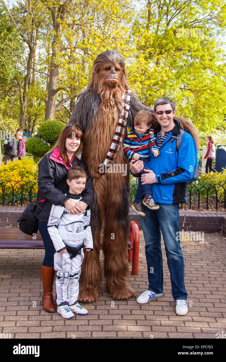 Chewbacca at Legoland Windsor on World Star Wars day " May the 4th be with you".  London, England, United Kingdom. Stock Photo