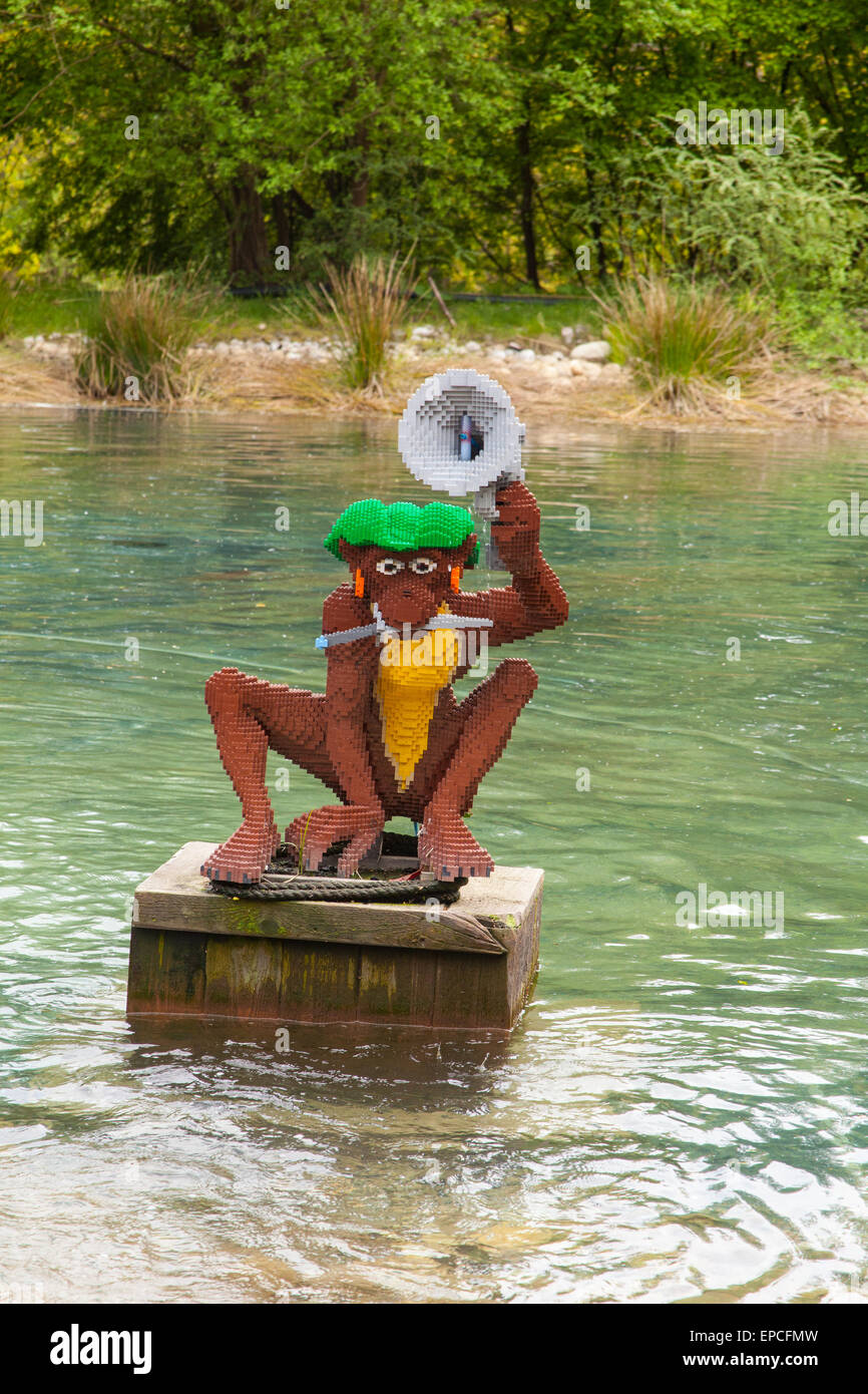Pirate Falls log ride at Legoland, Windsor, London, England, United ...