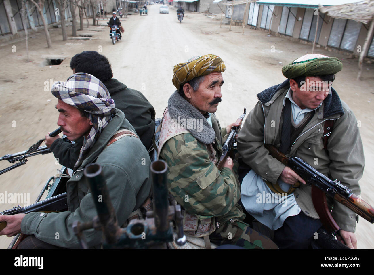 Warlord militia, Kunduz provincie, afghanistan. Stock Photo
