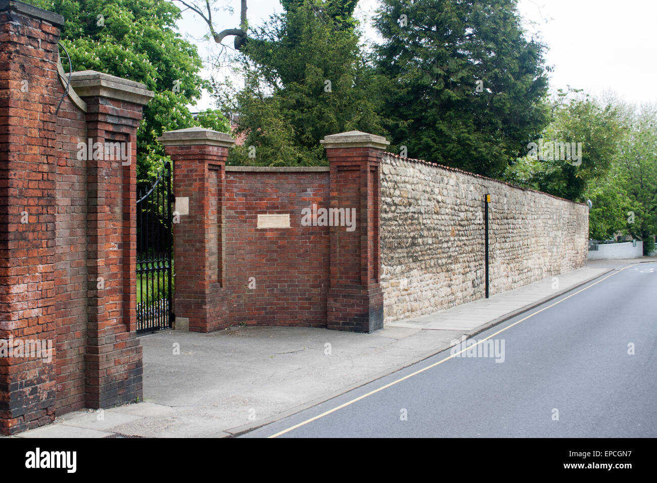 Gateway of residence, Eastgate, Lincoln, UK Stock Photo Alamy