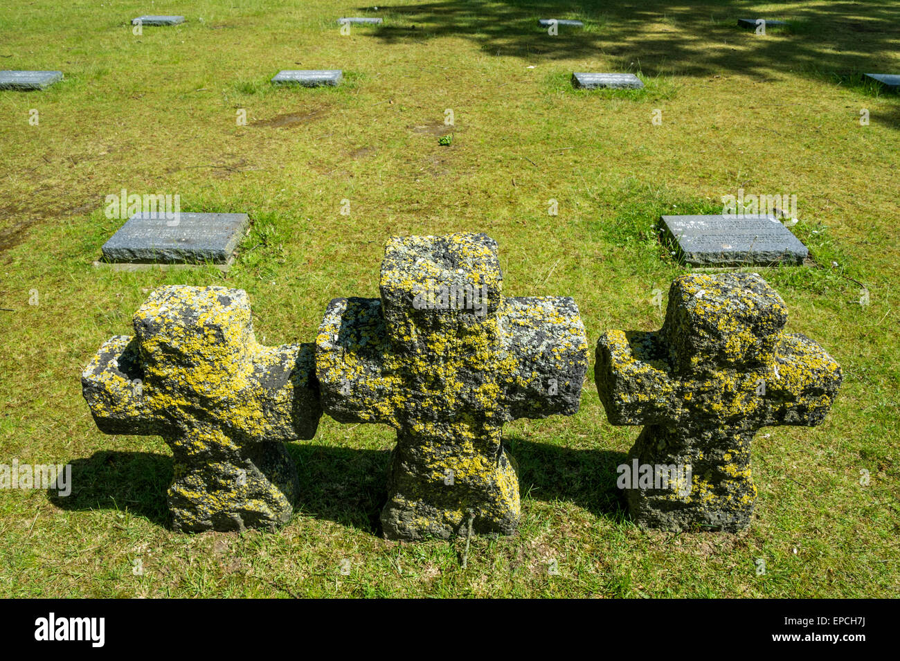 The First World War Langemark German Military Cemetery at West Flaaderen in Belgium Stock Photo