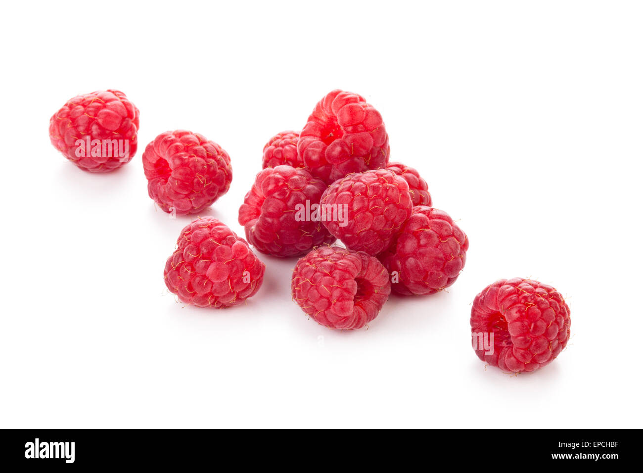 Closeup shot  of  fresh raspberries. Stock Photo