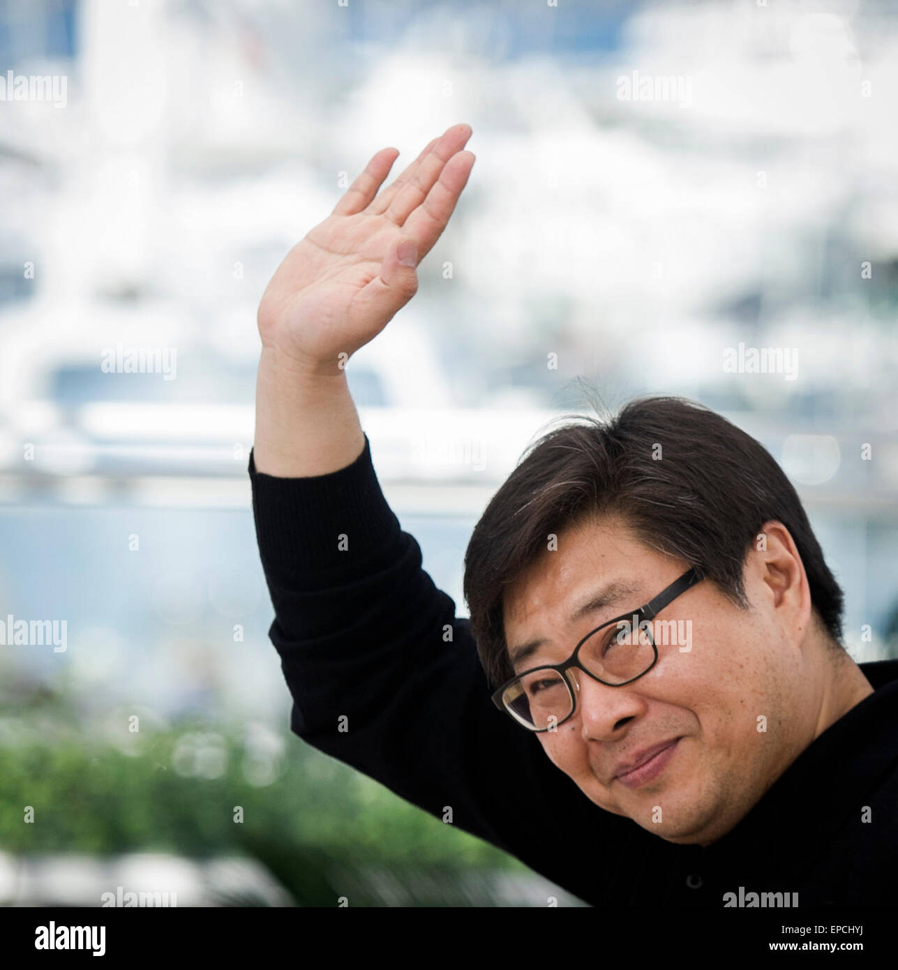 (150516) -- CANNES, May 16, 2015 (Xinhua) -- South Korean director Oh Seung-Uk poses in a photocall for the film 'The Shameless' at the 68th Cannes Film Festival in Cannes, southeastern France, on May 16, 2015. (Xinhua/Chen Xiaowei) Stock Photo