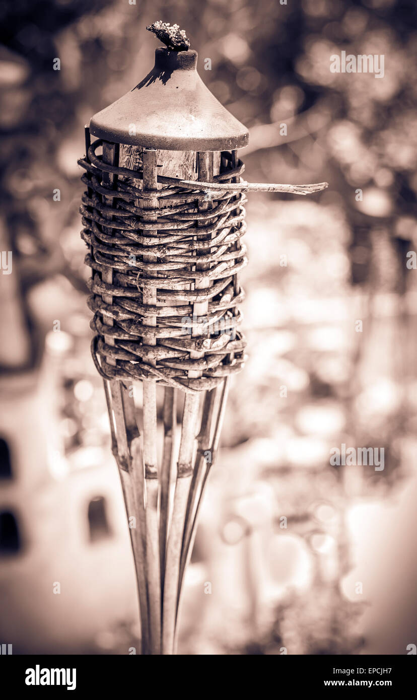 Traditional torche on mexican graveyard on Yucatan Stock Photo