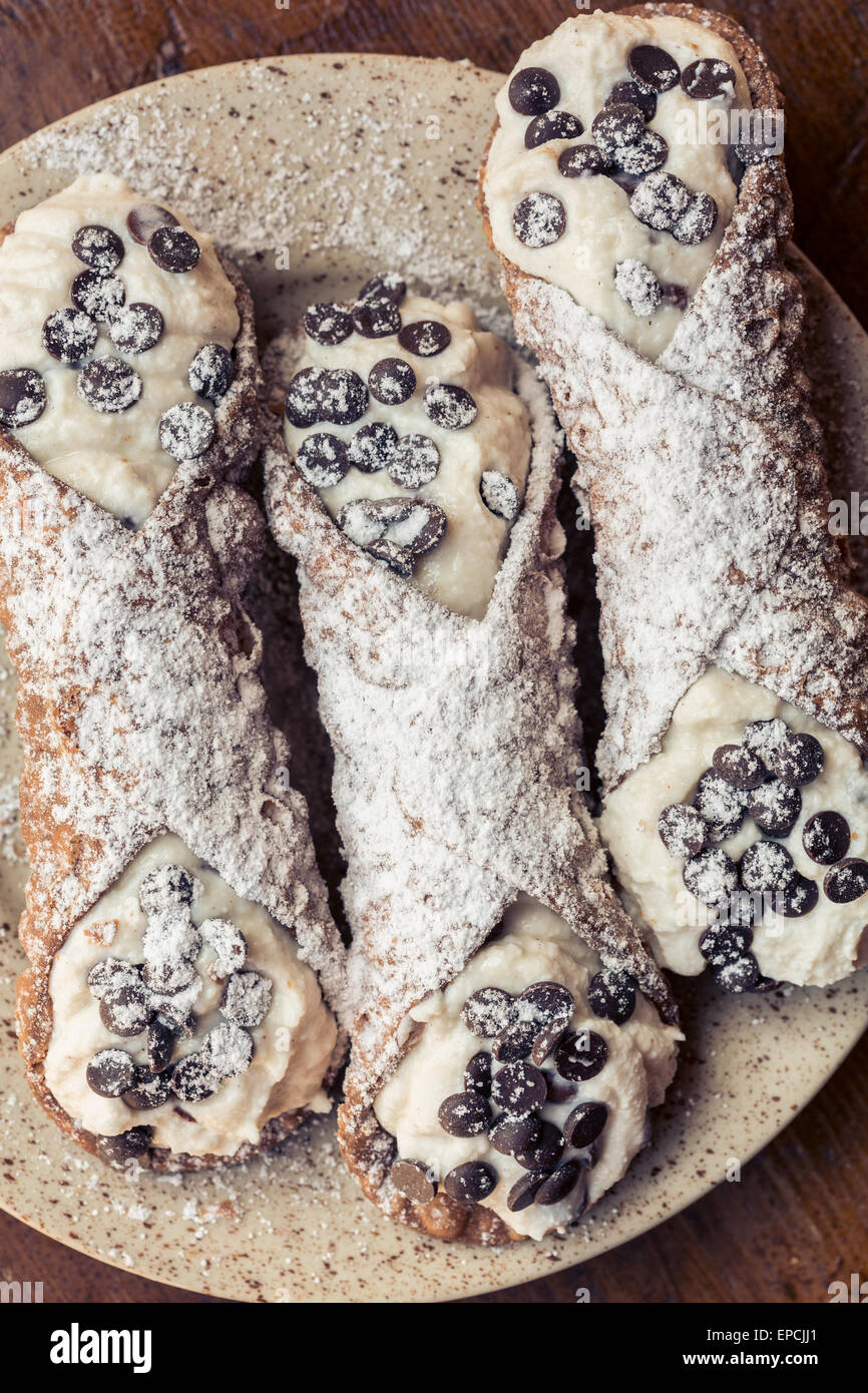 Sicilian cannoli Stock Photo