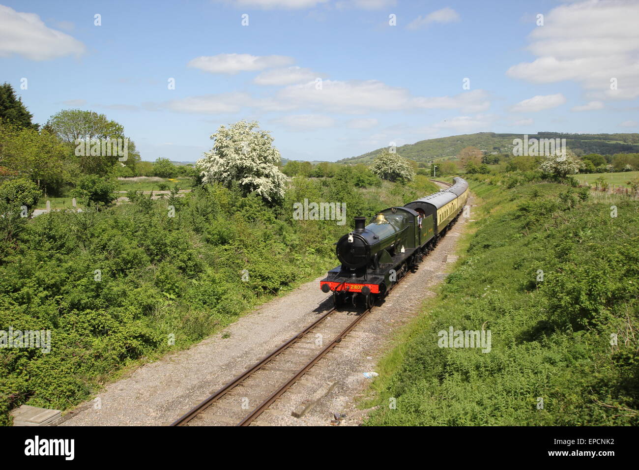 Southam Bridge, Cheltenham, Gloucestershire, UK. 16th May, 2015. Steam