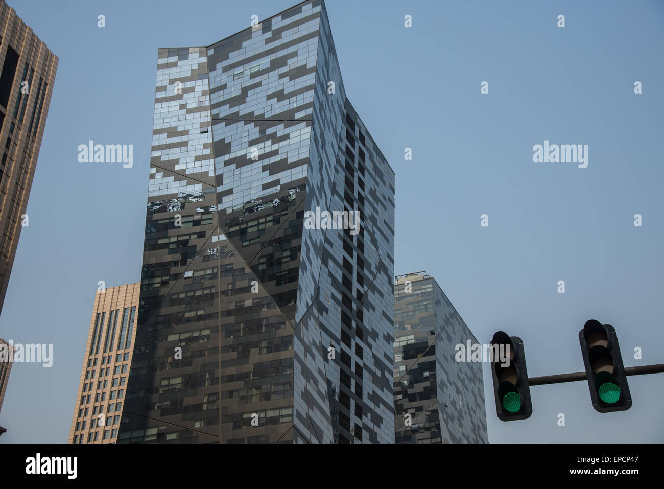 central business district of beijing china Stock Photo