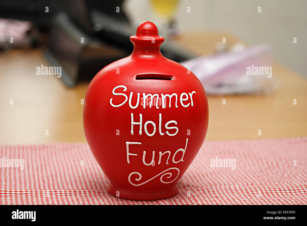 holiday money box opened Stock Photo Alamy