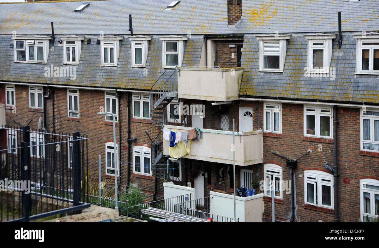 Milner Flats Tenement council block of flats social housing in Brighton UK first built by the council after slum clearance Stock Photo