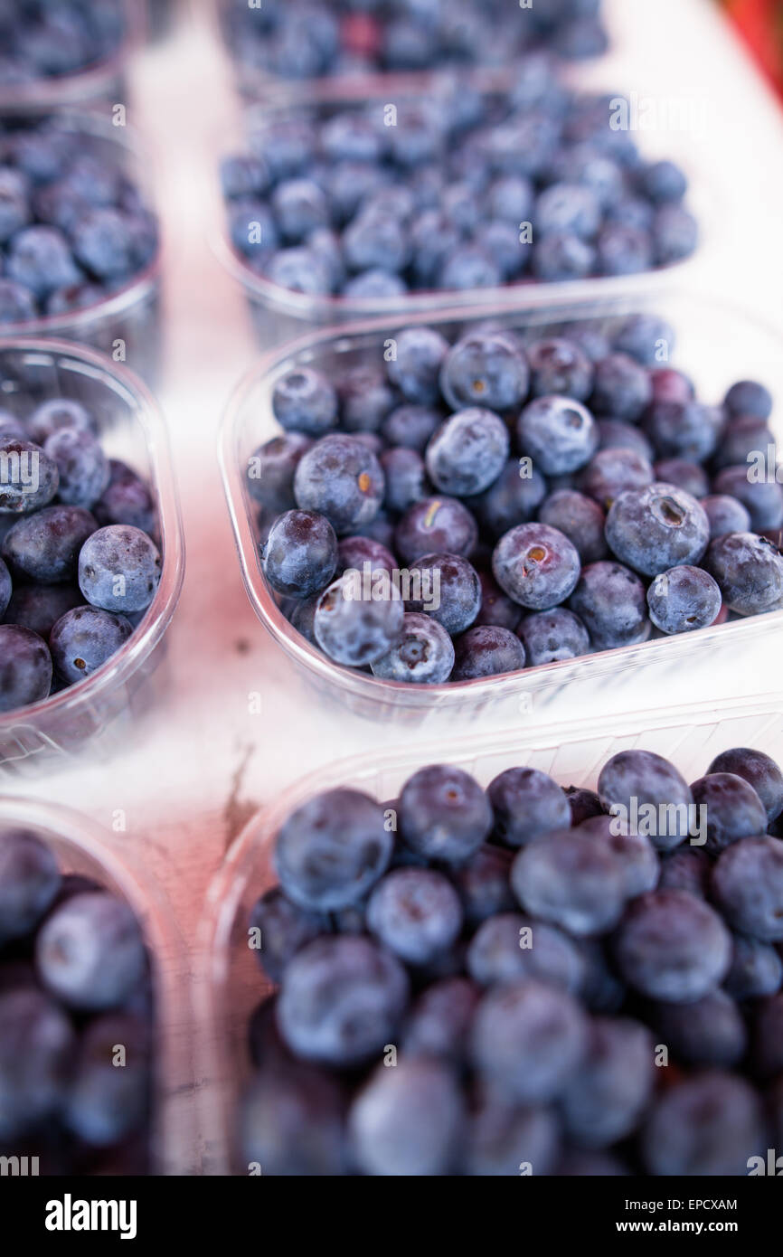 Fresh, ripe and delicious blueberries Stock Photo