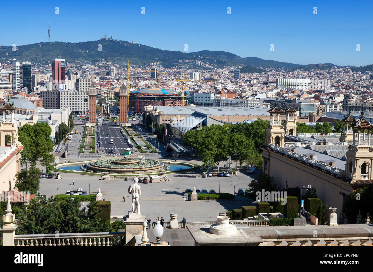 Aerial view of Barcelona Stock Photo - Alamy