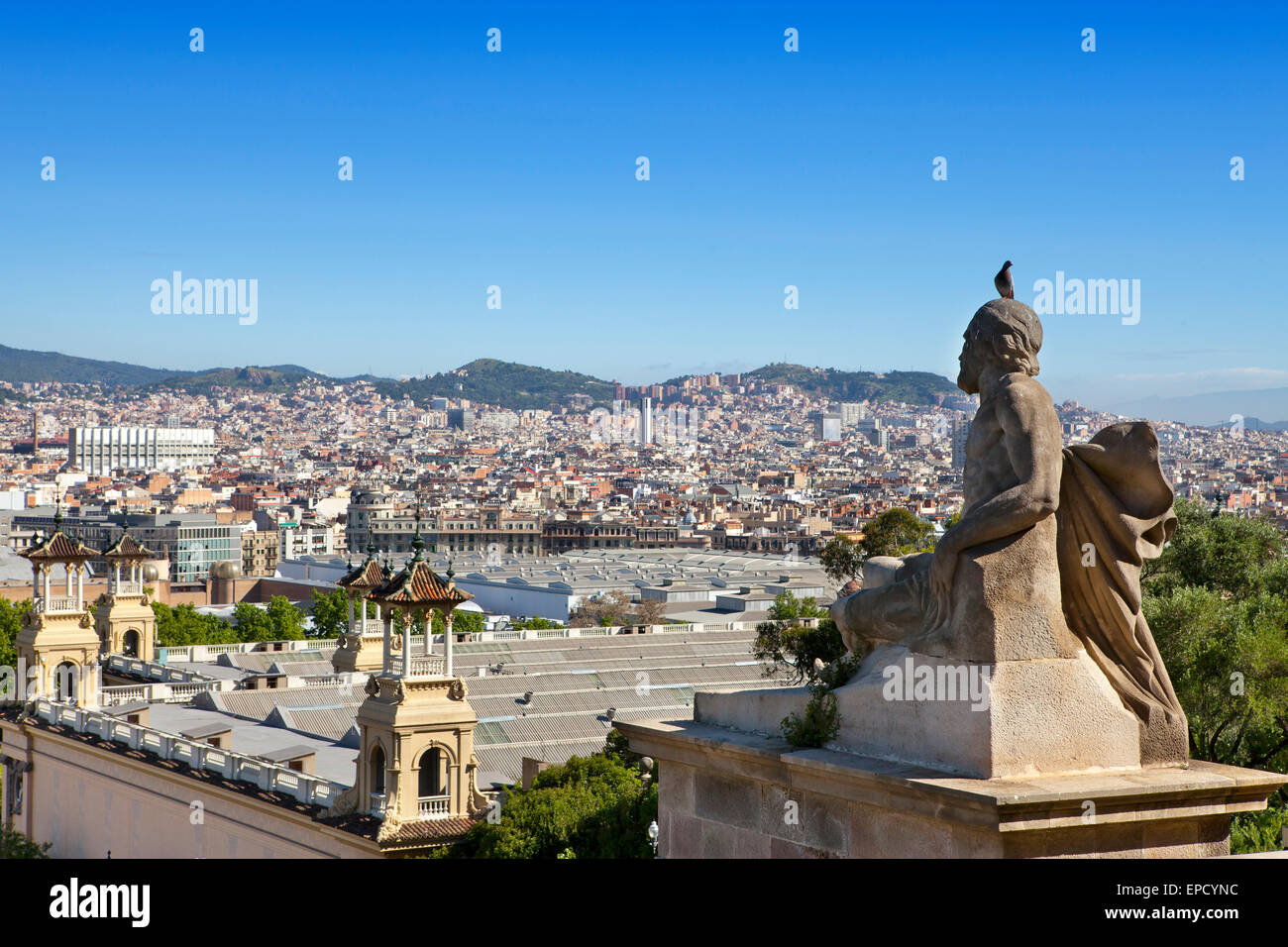 Aerial view of Barcelona Stock Photo - Alamy