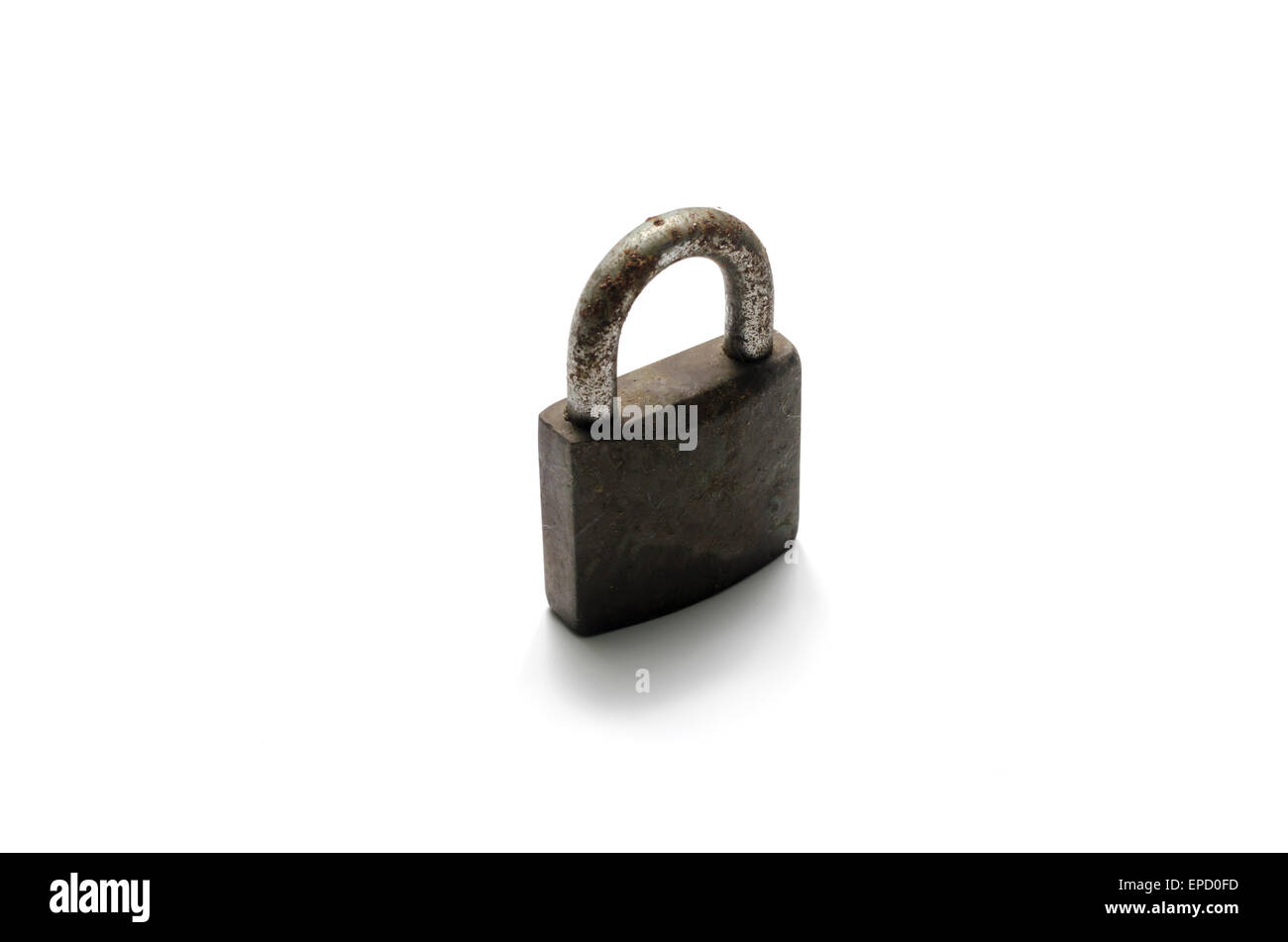 old padlock with rust on a white background Stock Photo - Alamy