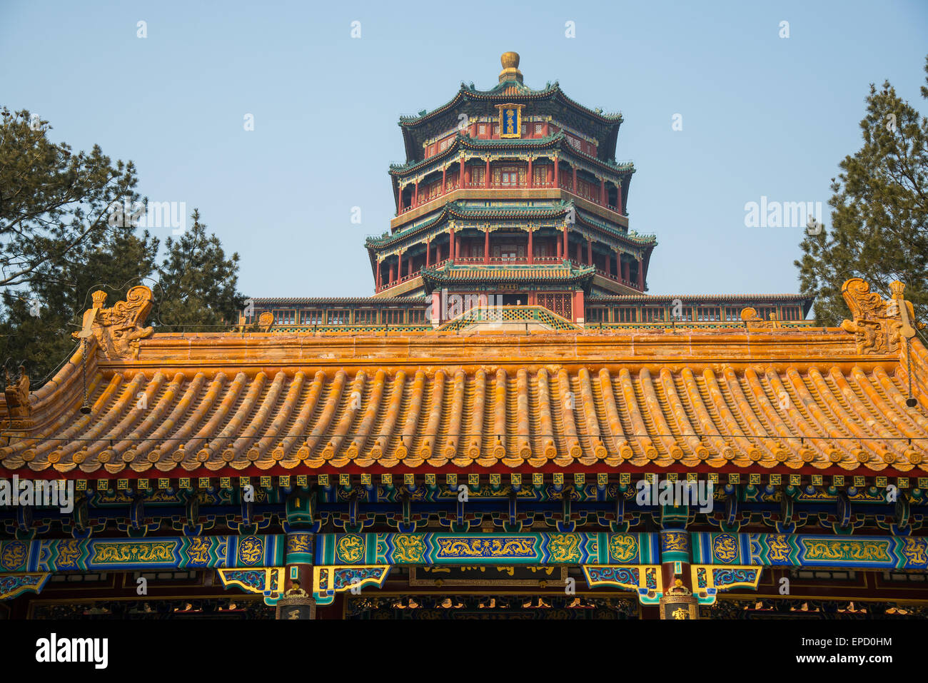imperial summer palace in beijing china Stock Photo
