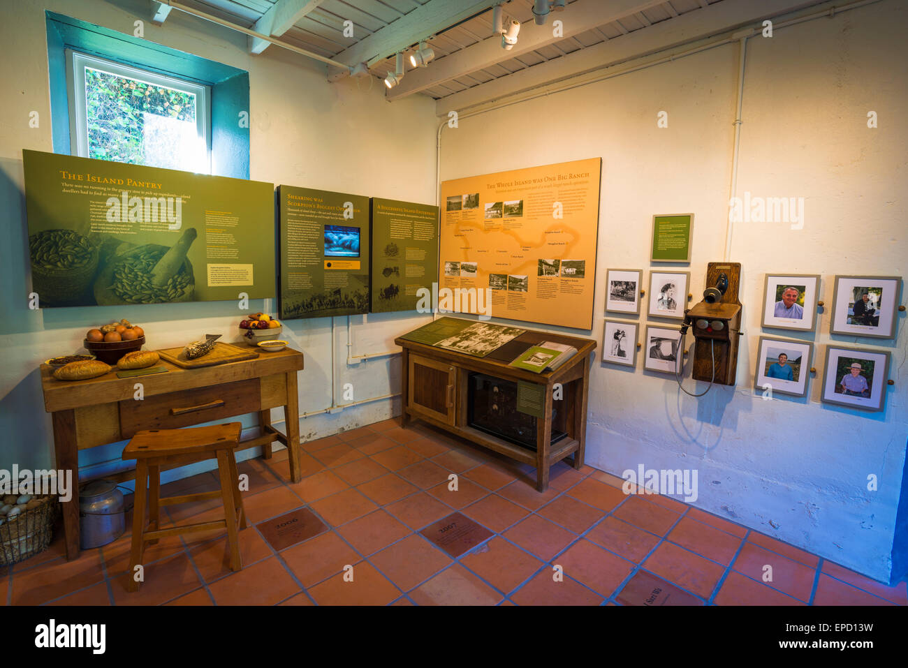 Interpretive display at the visitor center, Santa Cruz Island, Channel ...