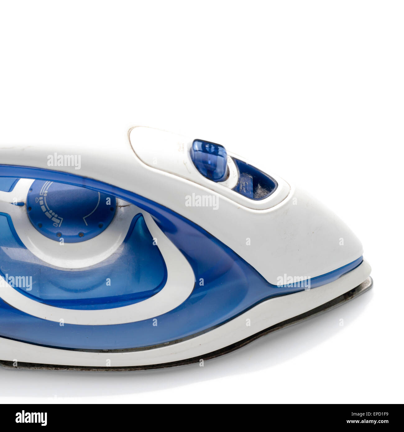 electric iron on white background Stock Photo Alamy