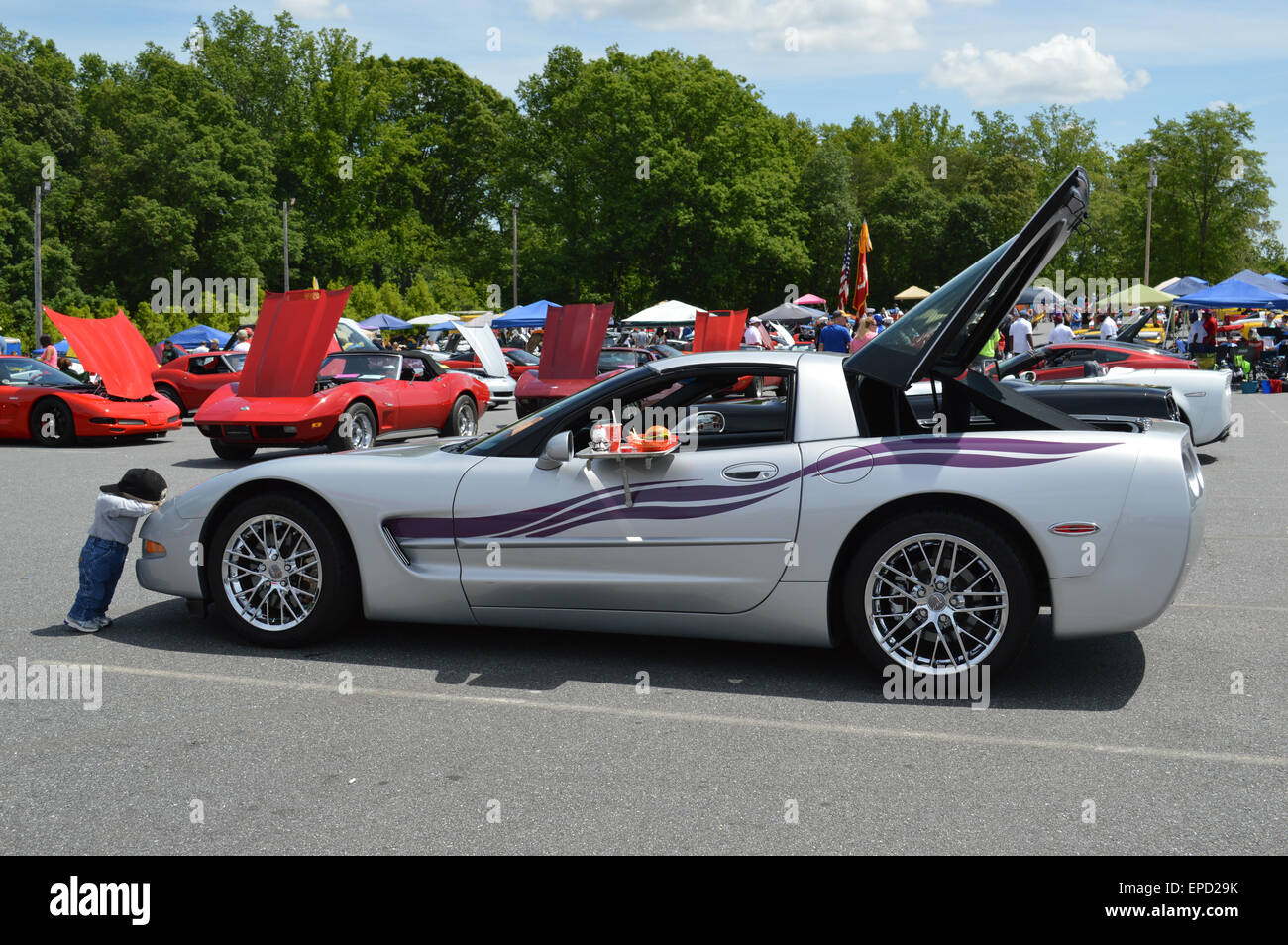 A C5 Corvette at a local car show. Stock Photo