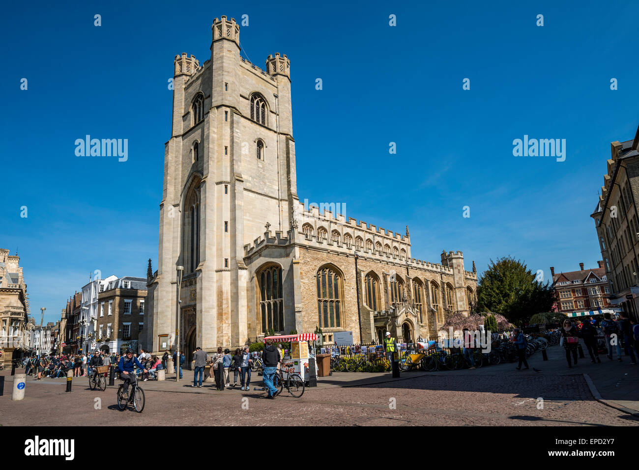 Great St Mary's Church, also Church of St Mary the Great is the University church of Cambridge and is located in the town centre Stock Photo