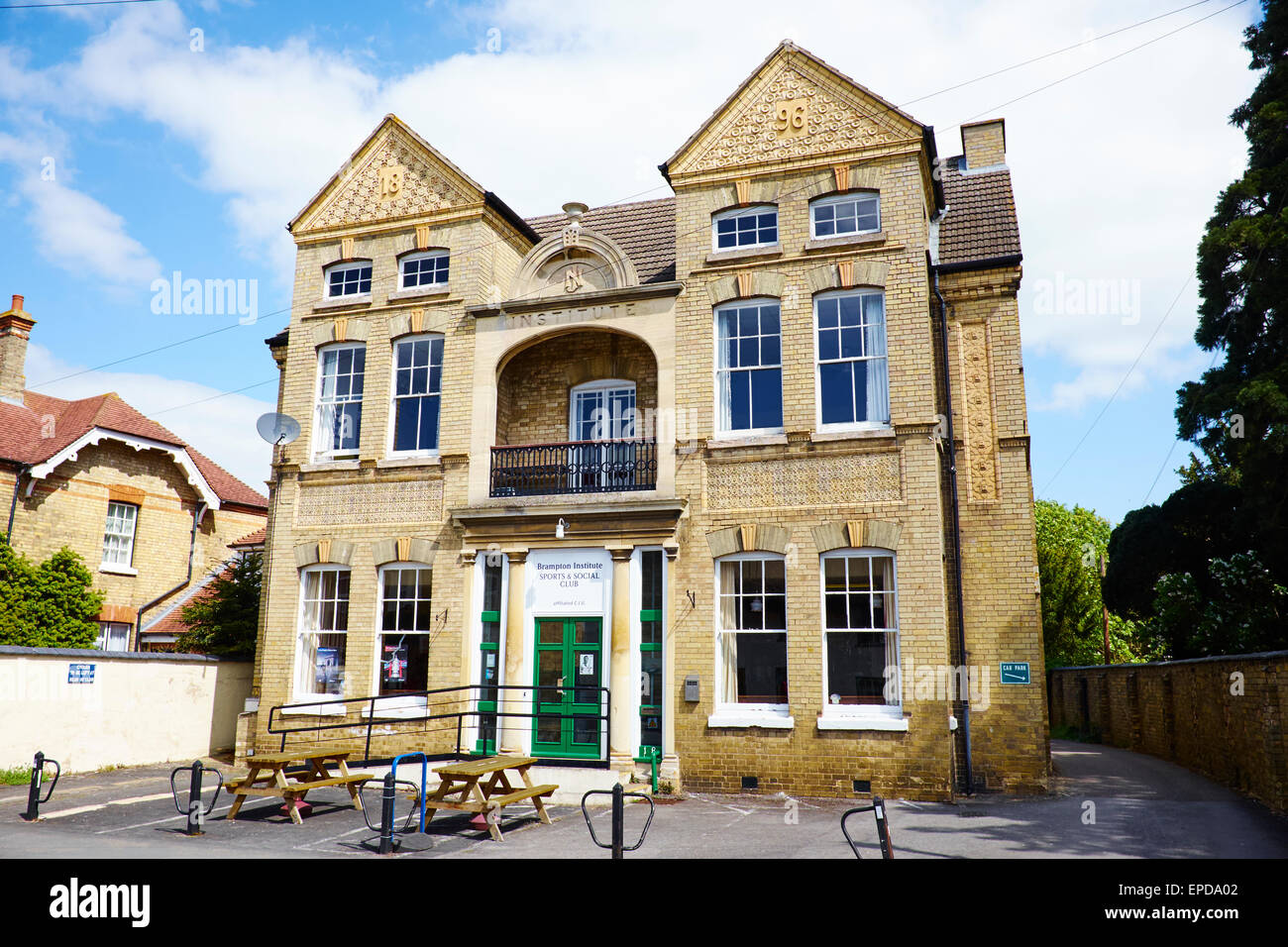 Sports & Social Club, Brampton Institute High Street Brampton Cambridgeshire UK Stock Photo