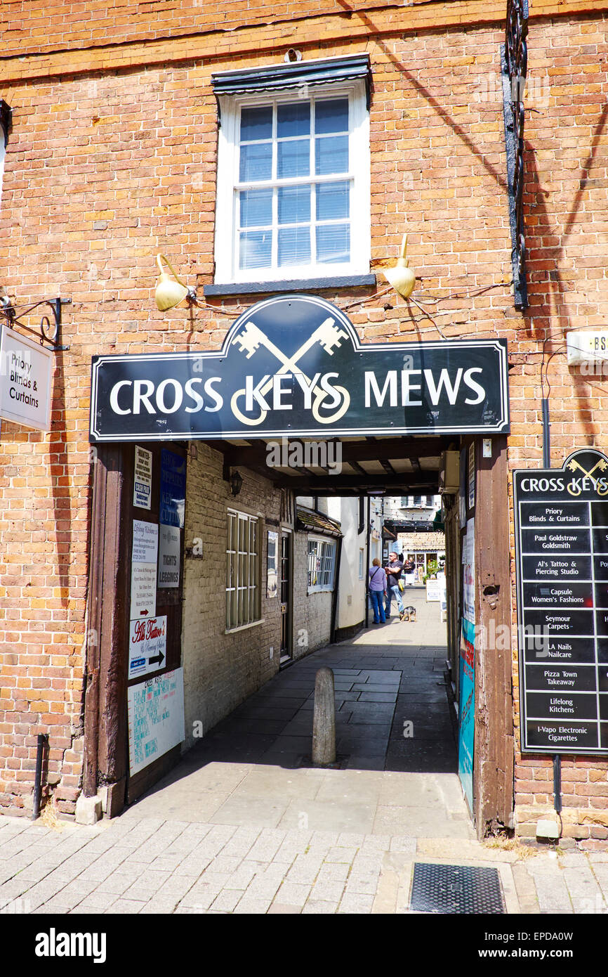 Cross Keys Mews High Street St Neots Cambridgeshire UK Stock Photo