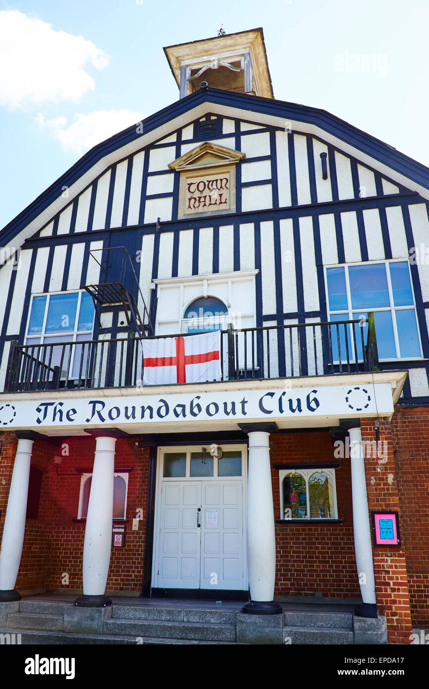 Former Town Hall Now The Roundabout Club An Entertainment Venue In Sandy Bedfordshire UK Stock Photo