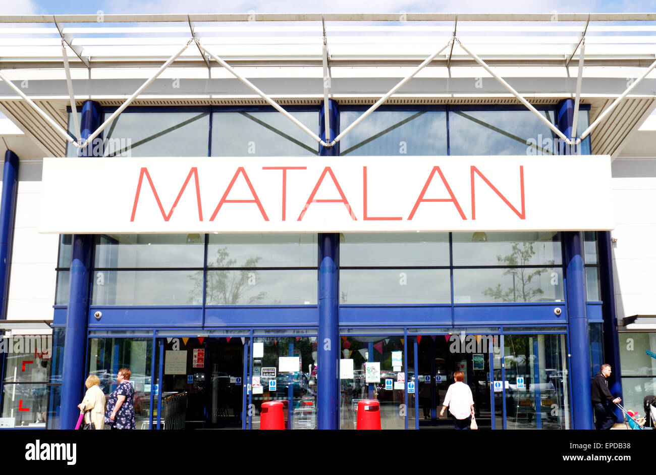 A Matalan shop front and sign at the Riverside centre in Norwich, Norfolk, England, United Kingdom. Stock Photo