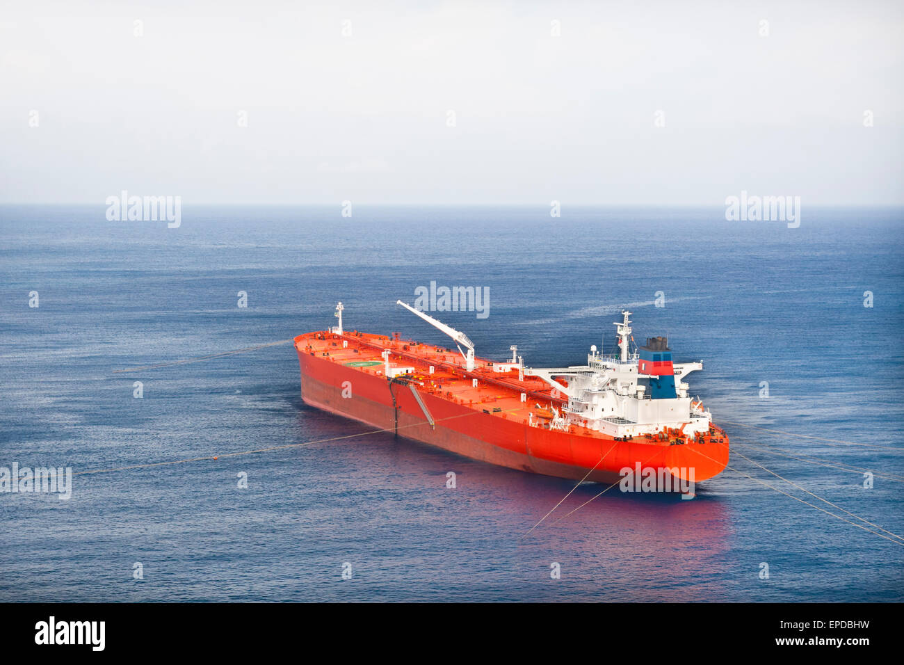 Red oil tanker Stock Photo Alamy