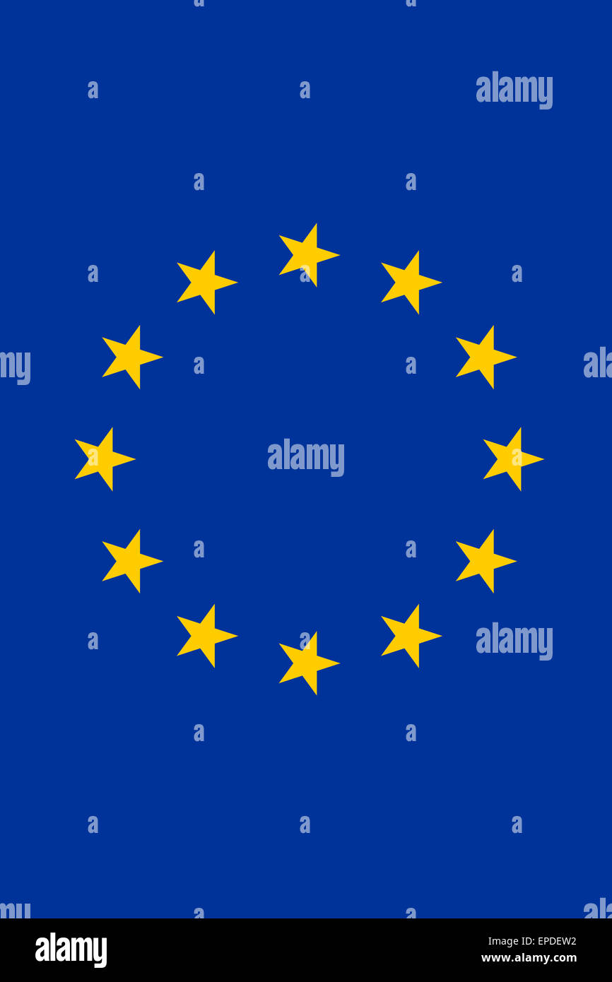 Official Flag of the European Union Flat Large Size Vertical Stock Photo Alamy